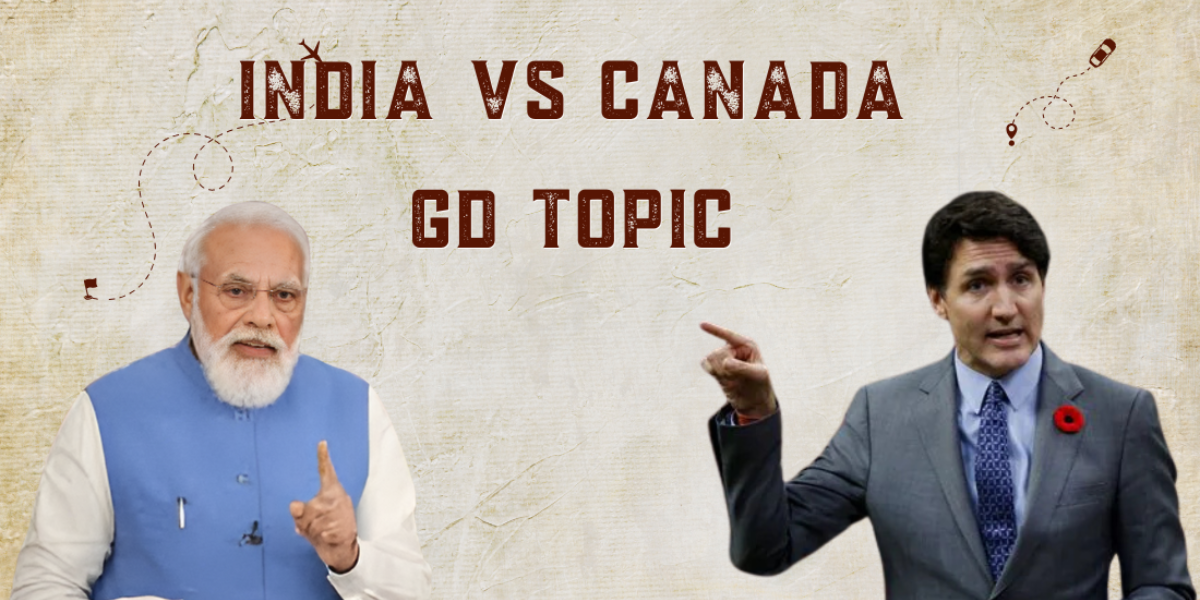 Prime ministers of India and Canada with text India vs Canada 