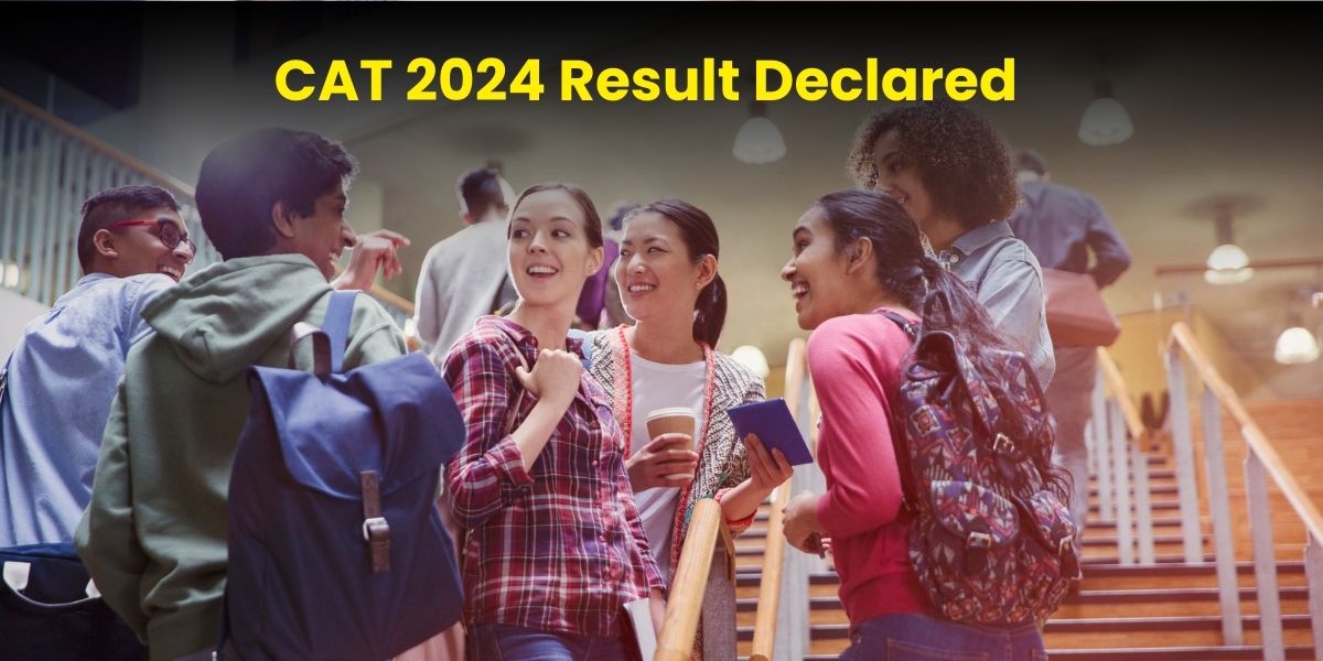 CAT Results 2024 Declared CAT Results 2024 Declared depicted Through Students Discussing with each other